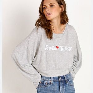 NEW Wildfox Sweet Talker cropped crew neck size S